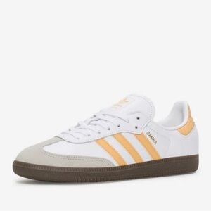 BRAND NEW Adidas Samba Big Kids/Women’s Sneakers in White and Orange